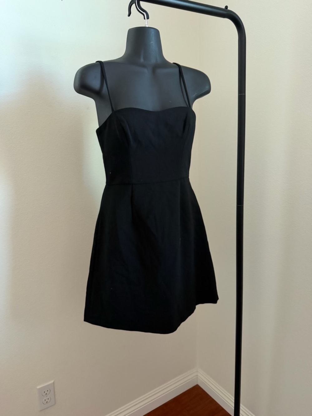 French Connection Black Mini Dress with Spaghetti Straps - Picture 2 of 7